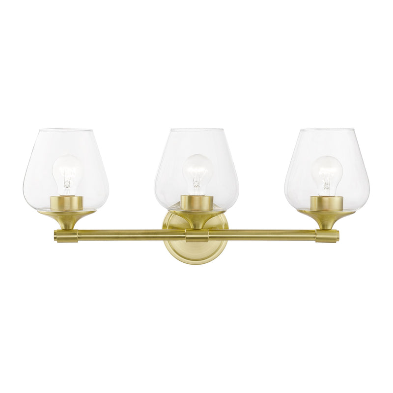 Willow 3-Light Bath Vanity Light in Satin Brass