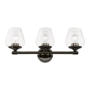 Willow 3-Light Bath Vanity Light in Black Chrome