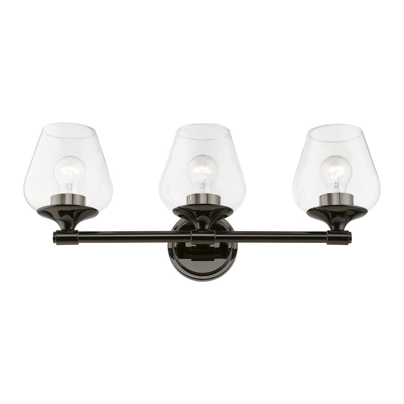 Willow 3-Light Bath Vanity Light in Black Chrome