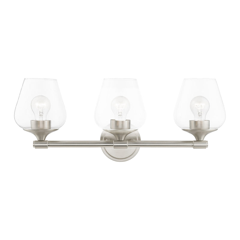 Willow 3-Light Bath Vanity Light in Brushed Nickel