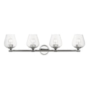Willow 4-Light Bath Vanity Light in Polished Chrome
