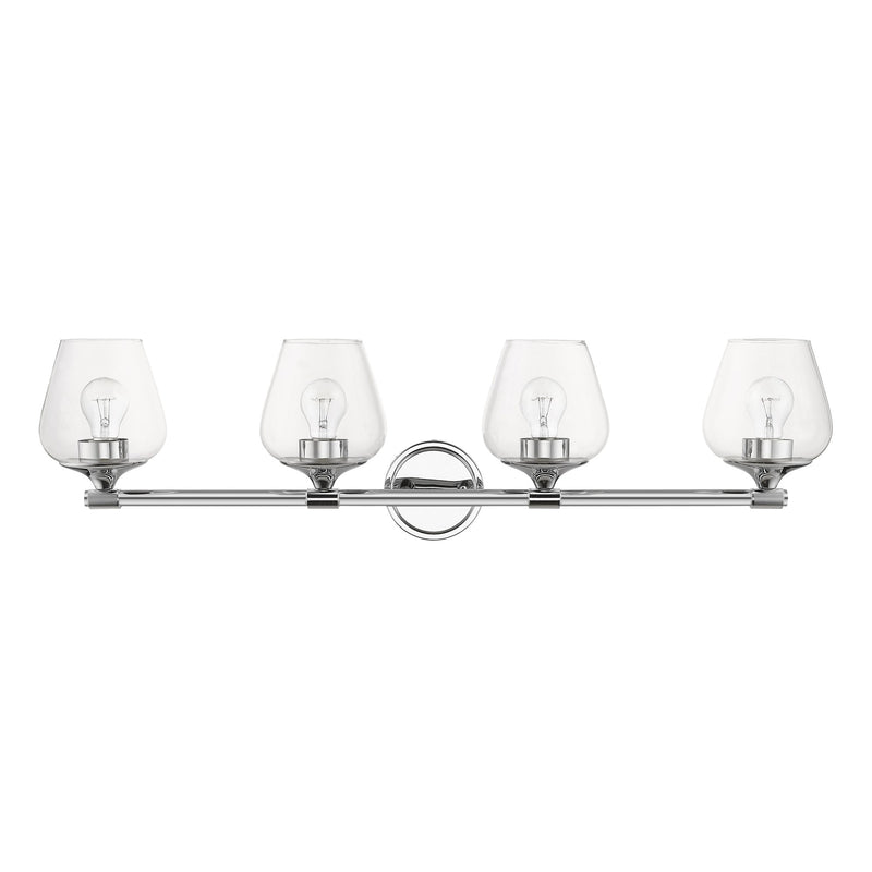 Willow 4-Light Bath Vanity Light in Polished Chrome