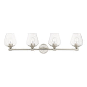 Willow 4-Light Bath Vanity Light in Brushed Nickel