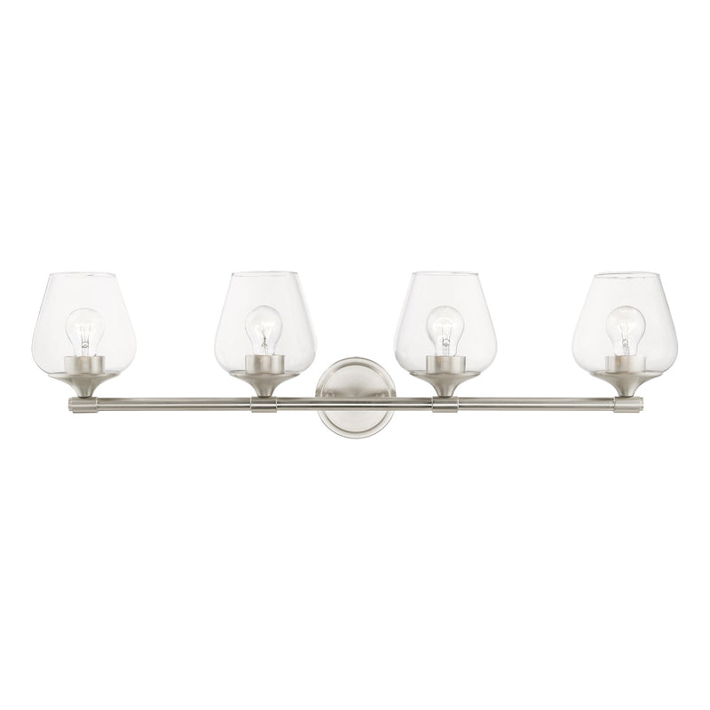 Willow 4-Light Bath Vanity Light in Brushed Nickel