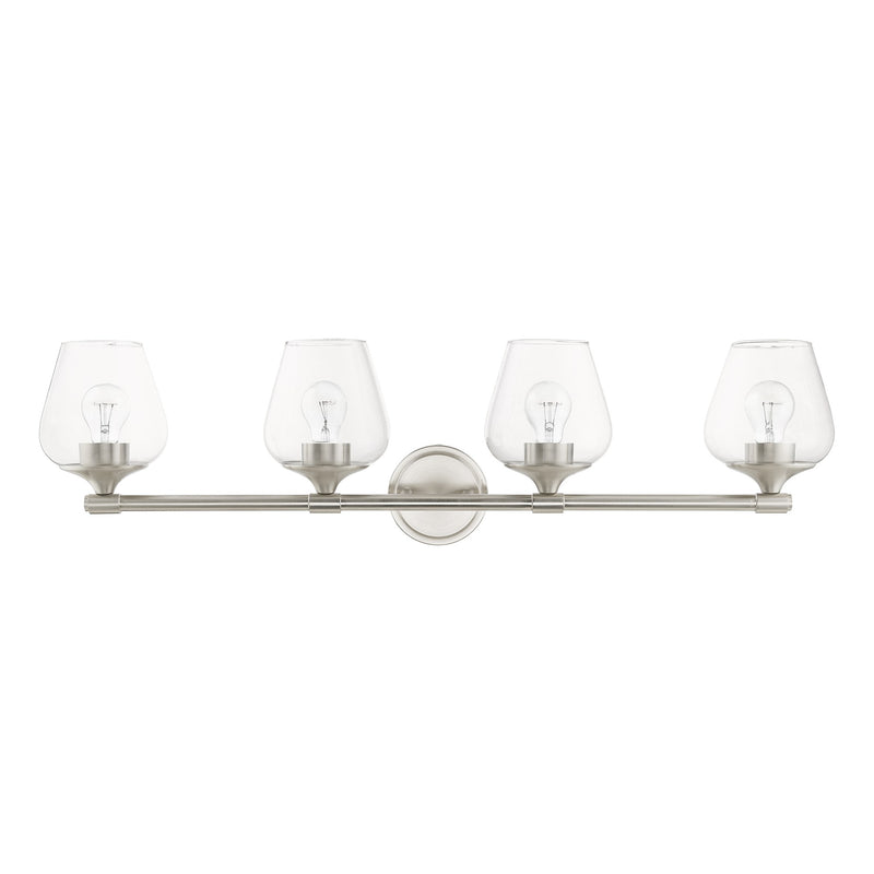 Willow 4-Light Bath Vanity Light in Brushed Nickel