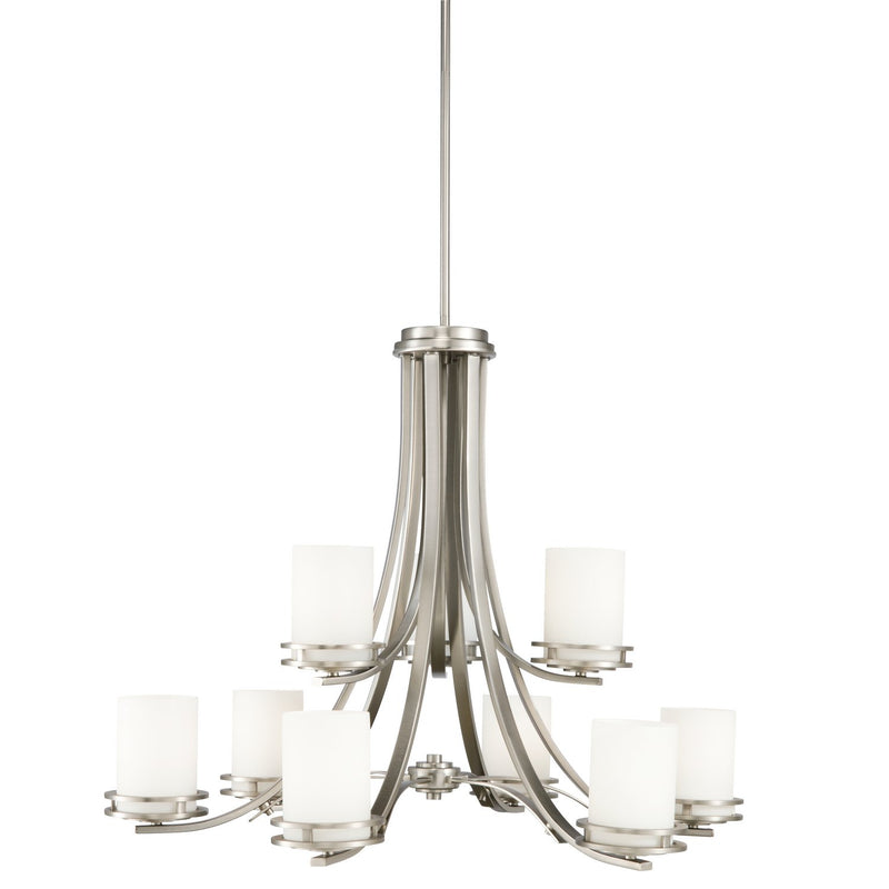 Hendrik 9-Light Chandelier in Brushed Nickel