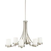 Hendrik 6-Light Linear Chandelier in Brushed Nickel
