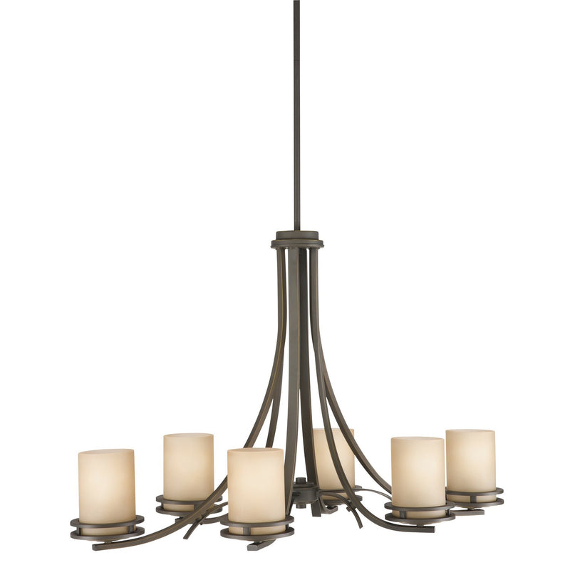 Hendrik 6-Light Linear Chandelier in Olde Bronze