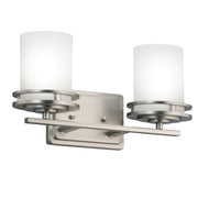 Hendrik 2-Light Bath Vanity Light in Brushed Nickel