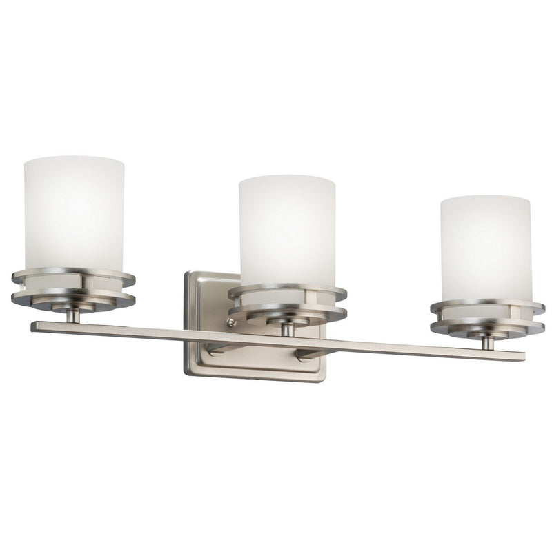 Hendrik 3-Light Bath Vanity Light in Brushed Nickel