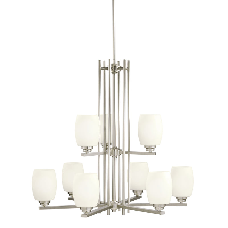 Eileen Chandelier 9-Light in Brushed Nickel