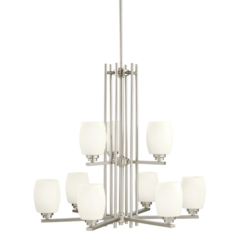 Eileen 9-Light Chandelier in Brushed Nickel