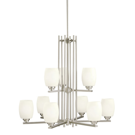 Eileen 9-Light Chandelier in Brushed Nickel