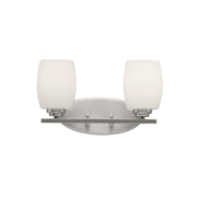 Eileen 2-Light Bath Vanity Light in Brushed Nickel