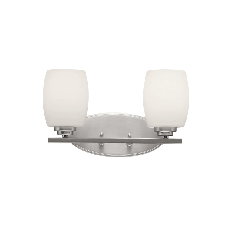 Eileen 2-Light Bath Vanity Light in Brushed Nickel