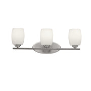 Eileen 3-Light Bath Vanity Light in Brushed Nickel