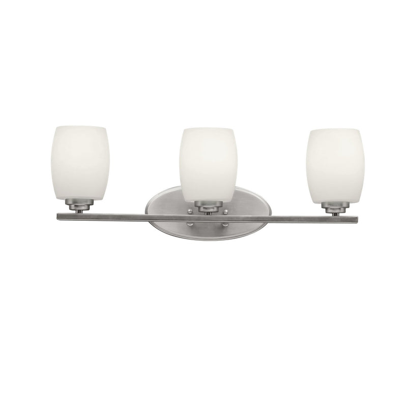 Eileen 3-Light Bath Vanity Light in Brushed Nickel