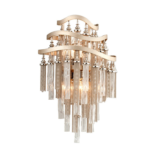 Chimera 2-Light Wall Sconce in Warm Silver Leaf