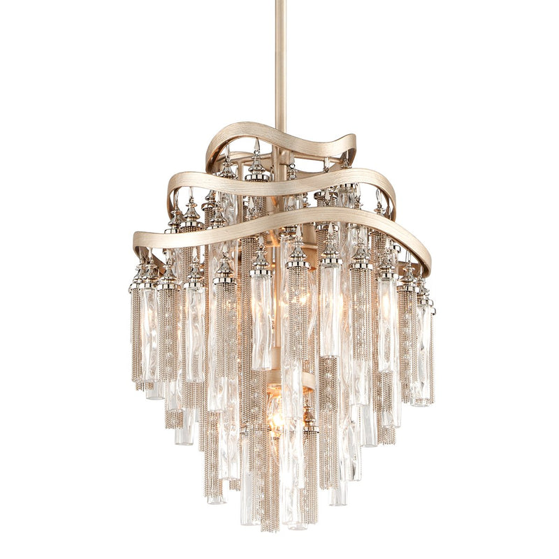 Chimera 3-Light Chandelier in Warm Silver Leaf