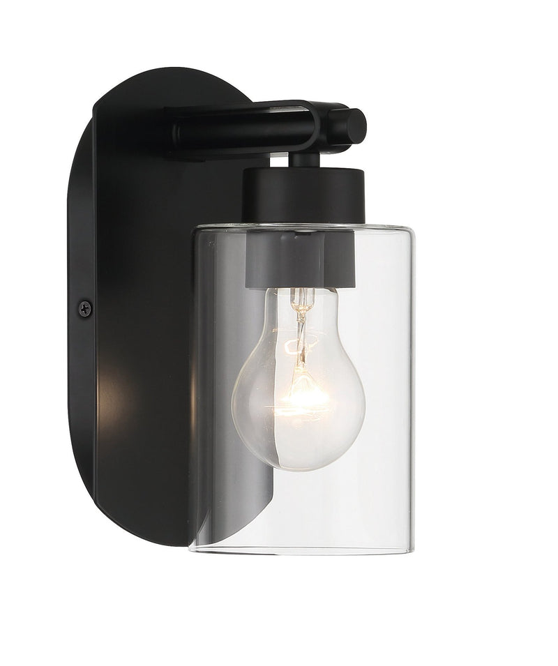 Hendrix 1 Light 5.25" Wall Sconce in Flat Black
