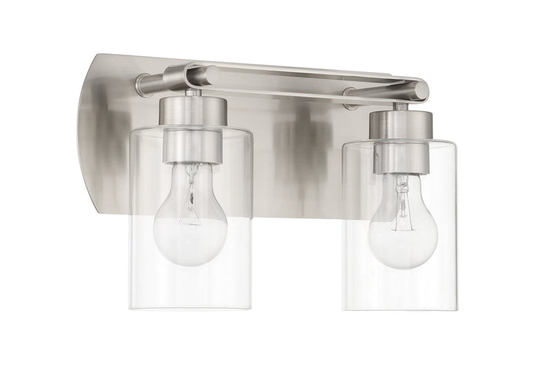 Hendrix 2 Light 14" Vanity in Brushed Polished Nickel