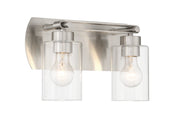 Hendrix 2 Light 14" Vanity in Brushed Polished Nickel
