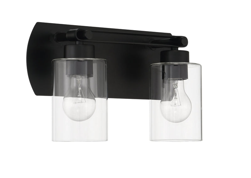 Hendrix 2 Light 14" Vanity in Flat Black