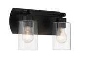 Hendrix 2 Light 14" Vanity in Flat Black
