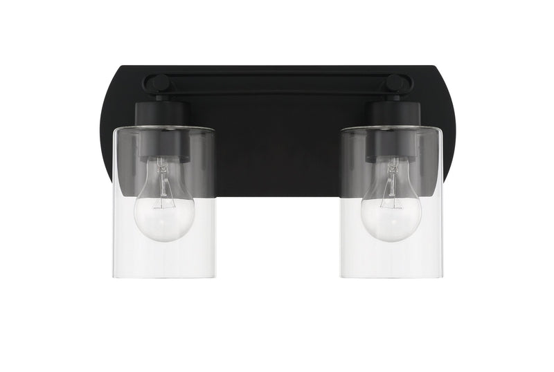 Hendrix 2 Light 14" Vanity in Flat Black