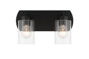 Hendrix 2 Light 14" Vanity in Flat Black