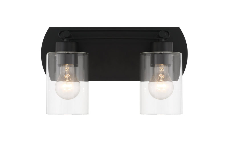 Hendrix 2 Light 14" Vanity in Flat Black