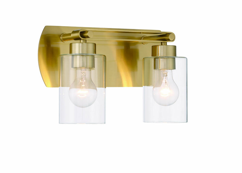 Hendrix 2 Light 14" Vanity in Satin Brass