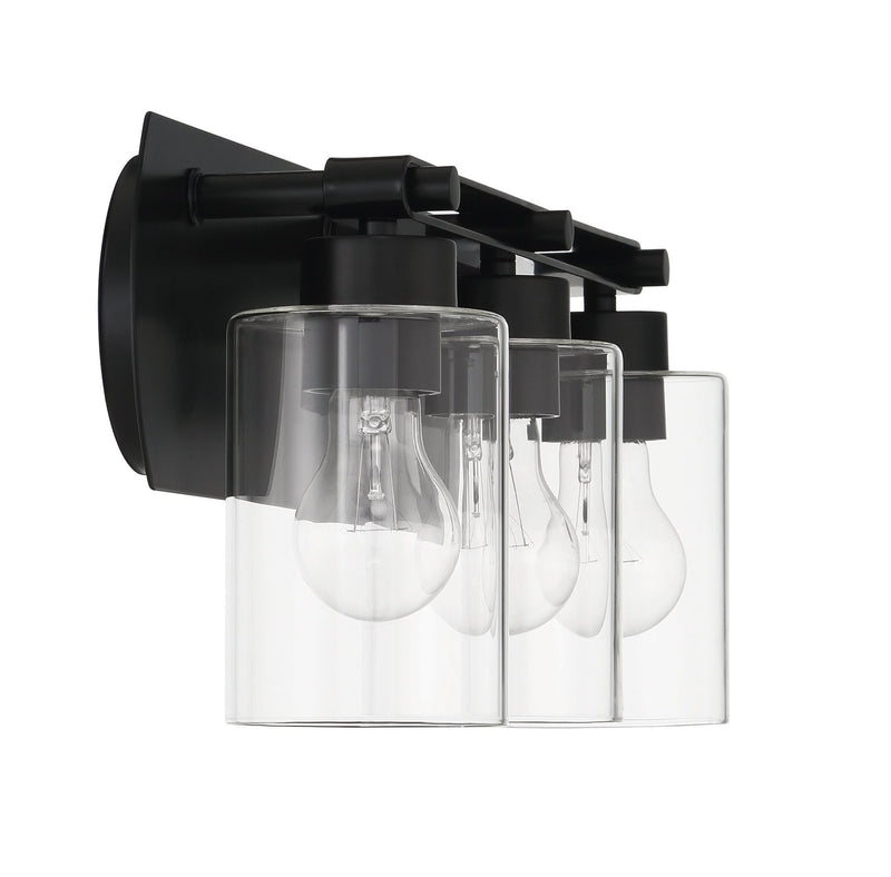 Hendrix 3 Light 20.5" Vanity in Flat Black