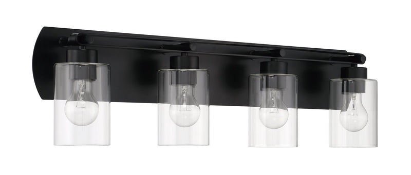 Hendrix 4 Light 30.75" Vanity in Flat Black