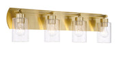 Hendrix 4 Light 30.75" Vanity in Satin Brass