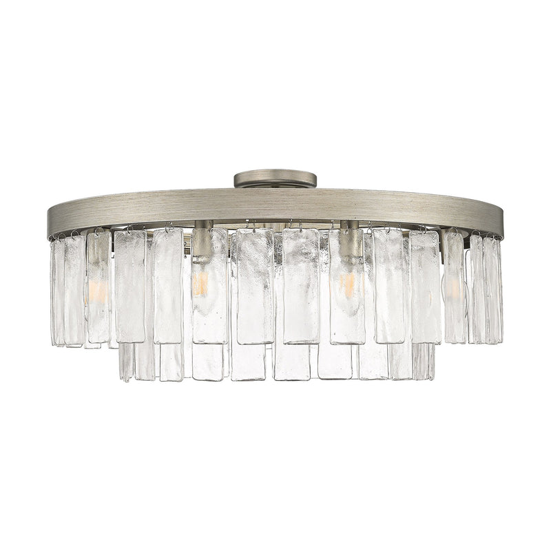 Ciara 9-Light Semi-Flush Mount in Peruvian Silver
