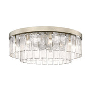 Ciara 9-Light Semi-Flush Mount in White Gold