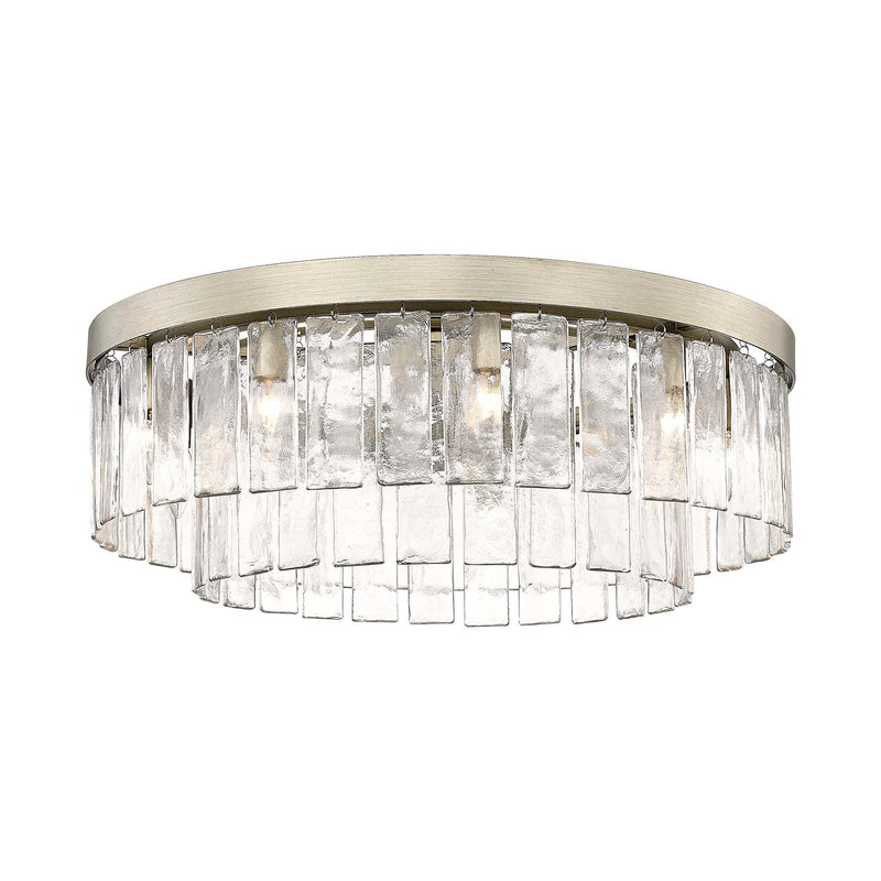 Ciara 9-Light Semi-Flush Mount in White Gold