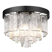 Ciara 3-Light Flush Mount in Matte Black