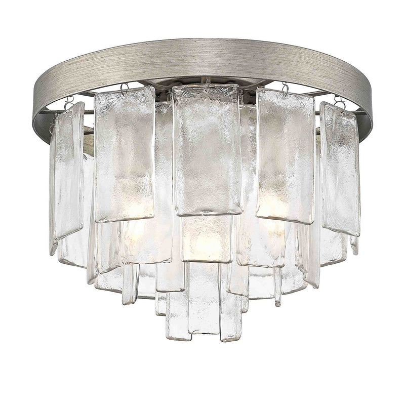 Ciara 3-Light Flush Mount in Peruvian Silver