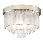 Ciara 3-Light Flush Mount in White Gold