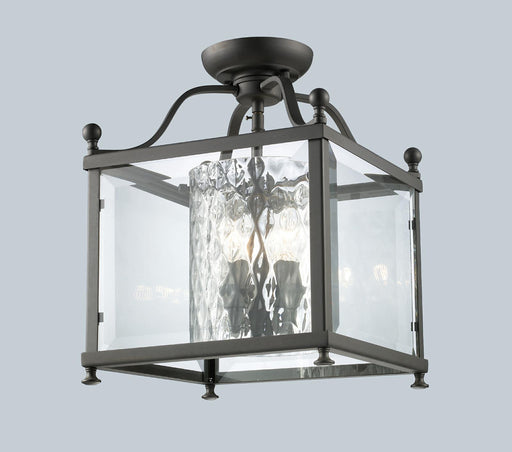Fairview 3 Light 11" Semi Flush Mount in Bronze