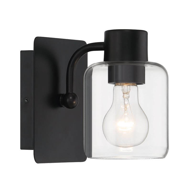Rori 1 Light 5.25" Wall Sconce in Flat Black