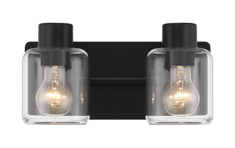 Rori 2 Light 12.38" Vanity in Flat Black