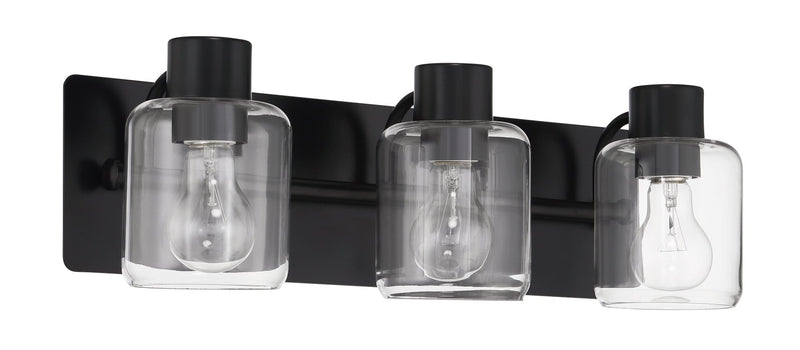Rori 3 Light 20.25" Vanity in Flat Black