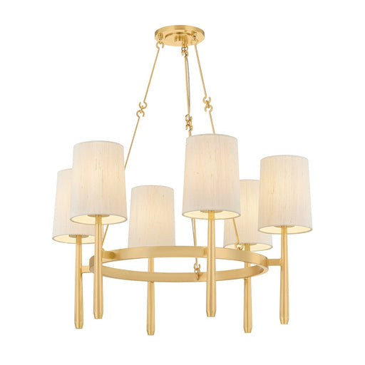 Bridgeton 6-Light Chandelier in Aged Brass