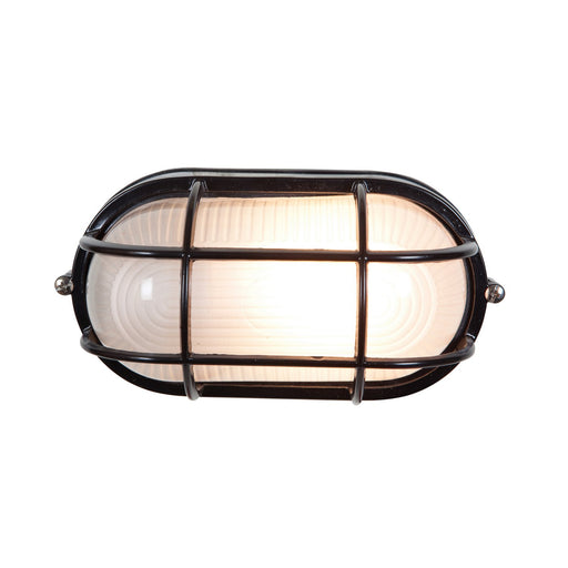 Nauticus Dual Mount Small Outdoor Bulkhead Light in Black