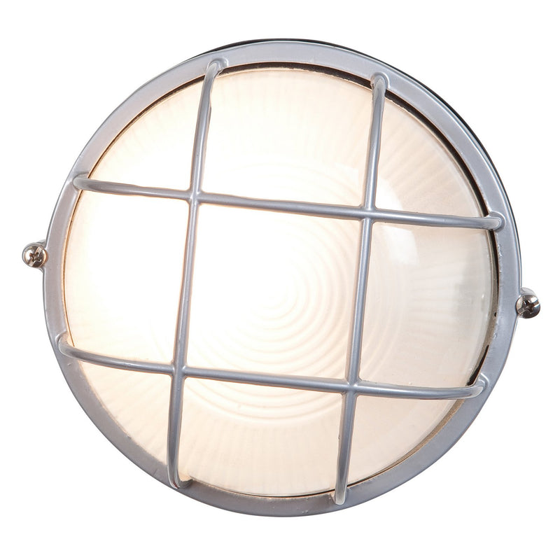 Nauticus Round Dual Mount 9.5" Outdoor Bulkhead Light in Satin