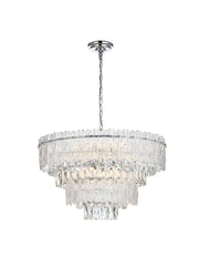 Emilia 25" 8-Light Chandelier in Chrome And Clear