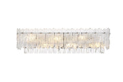 Emilia 27" 6-Light Bath Vanity Light in Chrome And Clear